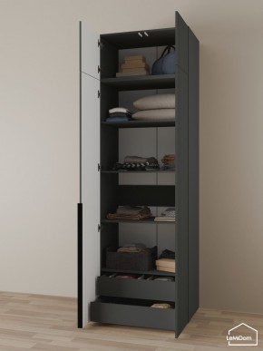 Шкаф с антресолью Linnea MHR-2A-3 2450х800х510 (Графит-М 11.1.25) в Нижневартовске - nizhnevartovsk.mebel24.online | фото 6