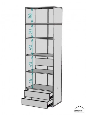 Шкаф с антресолью Linnea MHR-2A-4 2450х800х510 (Белый-М 11.1.2) в Нижневартовске - nizhnevartovsk.mebel24.online | фото 3