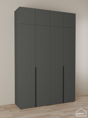 Шкаф с антресолью Linnea MHR-4A-1 2450х1600х510 (Графит-М 11.1.25) в Нижневартовске - nizhnevartovsk.mebel24.online | фото