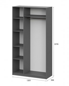Шкаф ШК-5 (1200) Графит серый в Нижневартовске - nizhnevartovsk.mebel24.online | фото 5
