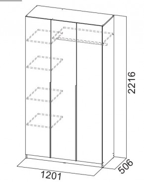 Шкаф ШК-5 (1200) Меланж в Нижневартовске - nizhnevartovsk.mebel24.online | фото 5