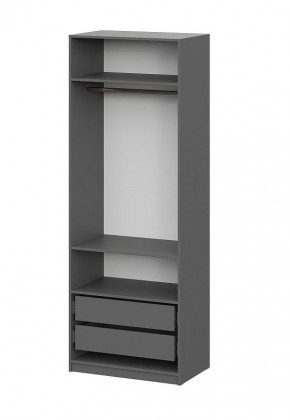 Шкаф ШК-5 + 2 полки + ящики (800) Графит в Нижневартовске - nizhnevartovsk.mebel24.online | фото 4