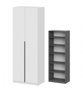 Шкаф ШК-5 + 4 полки (800) Белый текстурный в Нижневартовске - nizhnevartovsk.mebel24.online | фото 2
