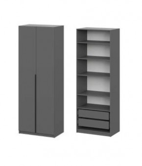 Шкаф ШК-5 + 4 полки + ящики (800) Графит в Нижневартовске - nizhnevartovsk.mebel24.online | фото
