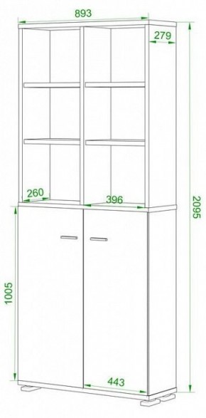 Шкаф-витрина Домино ПУ-30-4-ФС в Нижневартовске - nizhnevartovsk.mebel24.online | фото 2