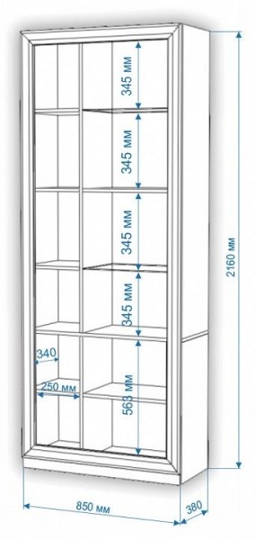 Шкаф-витрина Нобиле ШВтВ-ФСД-БЯН в Нижневартовске - nizhnevartovsk.mebel24.online | фото 3