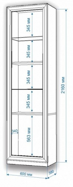 Шкаф-витрина Нобиле ВтВ-ФСД-БЯН в Нижневартовске - nizhnevartovsk.mebel24.online | фото 2