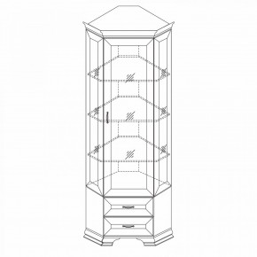 Шкаф-витрина угловой Сиена в Нижневартовске - nizhnevartovsk.mebel24.online | фото 2