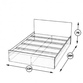 Стандарт Кровать 1200, цвет дуб сонома, ШхГхВ 123,5х203,5х70 см., сп.м. 1200х2000 мм., без матраса, основание есть в Нижневартовске - nizhnevartovsk.mebel24.online | фото