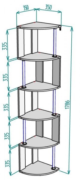 Стеллаж Alice S110 в Нижневартовске - nizhnevartovsk.mebel24.online | фото 2