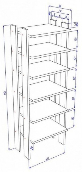 Стеллаж для обуви Cross СТЕЛ1 в Нижневартовске - nizhnevartovsk.mebel24.online | фото 3