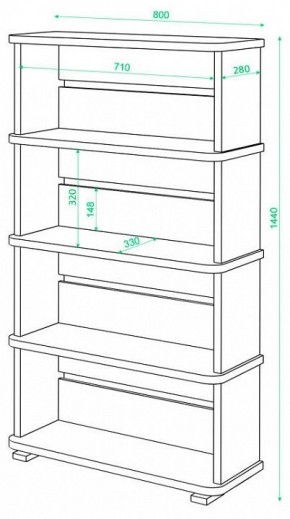 Стеллаж Домино СБ-25/4 в Нижневартовске - nizhnevartovsk.mebel24.online | фото 2