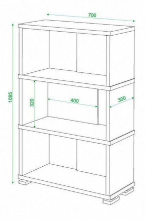 Стеллаж книжный Домино нельсон СБ-10_3 в Нижневартовске - nizhnevartovsk.mebel24.online | фото 3