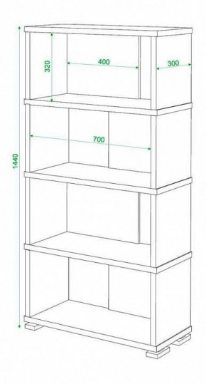 Стеллаж книжный Домино нельсон СБ-10_4 в Нижневартовске - nizhnevartovsk.mebel24.online | фото 2