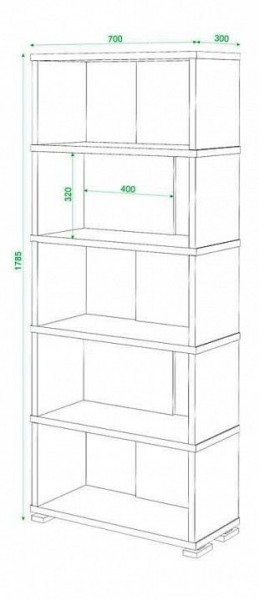 Стеллаж книжный Домино СБ-10_5 в Нижневартовске - nizhnevartovsk.mebel24.online | фото 3