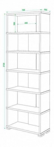 Стеллаж книжный Домино СБ-10_6 в Нижневартовске - nizhnevartovsk.mebel24.online | фото 3