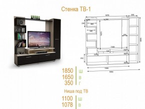 Стенка для гостиной ТВ-1 в Нижневартовске - nizhnevartovsk.mebel24.online | фото 2