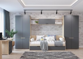 Стол 1200/3 ящика АНТАЛИЯ (Сонома/Графит софт) в Нижневартовске - nizhnevartovsk.mebel24.online | фото 2