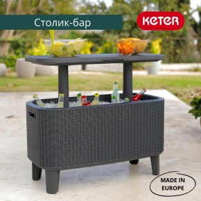 Стол Беви Бар (Bevy Bar Large Cool Bar), графит в Нижневартовске - nizhnevartovsk.mebel24.online | фото 1