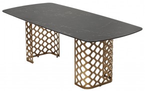 Стол CHIAVARI 220 KL-116 Черный мрамор матовый, итальянская керамика / бронзовый, ®DISAUR в Нижневартовске - nizhnevartovsk.mebel24.online | фото 7