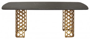 Стол CHIAVARI 220 KL-116 Черный мрамор матовый, итальянская керамика / бронзовый, ®DISAUR в Нижневартовске - nizhnevartovsk.mebel24.online | фото 8