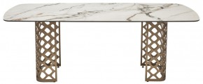 Стол CHIAVARI 220 KL-188 Контрастный мрамор матовый, итальянская керамика / Шампань, ®DISAUR в Нижневартовске - nizhnevartovsk.mebel24.online | фото 8