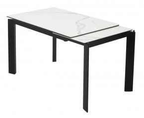 Стол CORNER 120 MATTE STATUARIO Белый мрамор матовый керамика, стекло/ черный каркас, ®DISAUR в Нижневартовске - nizhnevartovsk.mebel24.online | фото 3