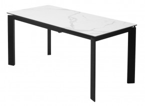 Стол CORNER 120 MATTE STATUARIO Белый мрамор матовый керамика, стекло/ черный каркас, ®DISAUR в Нижневартовске - nizhnevartovsk.mebel24.online | фото 5