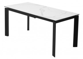 Стол CORNER 120 MATTE STATUARIO Белый мрамор матовый керамика, стекло/ черный каркас, ®DISAUR в Нижневартовске - nizhnevartovsk.mebel24.online | фото 6