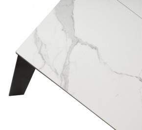 Стол CORNER 120 MATTE STATUARIO Белый мрамор матовый керамика, стекло/ черный каркас, ®DISAUR в Нижневартовске - nizhnevartovsk.mebel24.online | фото 8