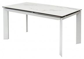 Стол CREMONA 140 MATTE STATUARIO Белый мрамор матовый, керамика/ белый каркас, ®DISAUR в Нижневартовске - nizhnevartovsk.mebel24.online | фото 1