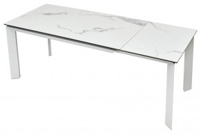 Стол CREMONA 140 MATTE STATUARIO Белый мрамор матовый, керамика/ белый каркас, ®DISAUR в Нижневартовске - nizhnevartovsk.mebel24.online | фото 5