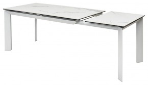 Стол CREMONA 140 MATTE STATUARIO Белый мрамор матовый, керамика/ белый каркас, ®DISAUR в Нижневартовске - nizhnevartovsk.mebel24.online | фото 6