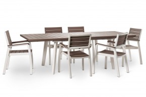 Стол Гармония раздвижной (Harmony Extendable) белый-капучино в Нижневартовске - nizhnevartovsk.mebel24.online | фото 6