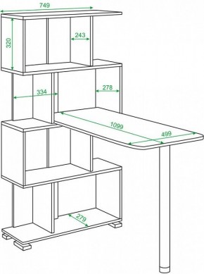 Стол компьютерный Домино нельсон СЛ-5-4СТ в Нижневартовске - nizhnevartovsk.mebel24.online | фото 2