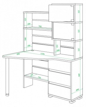 Стол компьютерный Домино нельсон СР-322 в Нижневартовске - nizhnevartovsk.mebel24.online | фото 2