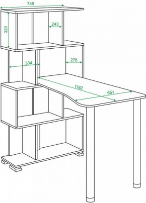 Стол компьютерный Домино СЛ-5-4СТ-2 в Нижневартовске - nizhnevartovsk.mebel24.online | фото 2