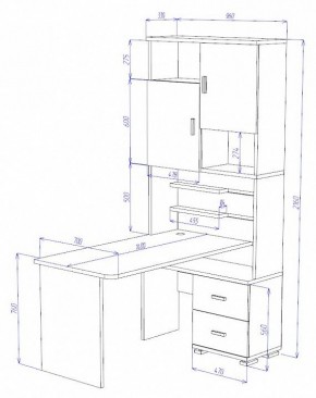 Стол компьютерный Домино СР-720/140 в Нижневартовске - nizhnevartovsk.mebel24.online | фото 2