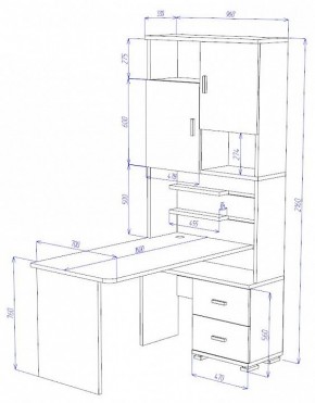 Стол компьютерный Домино СР-720/160 в Нижневартовске - nizhnevartovsk.mebel24.online | фото 2