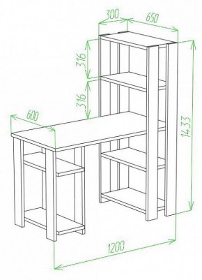 Стол компьютерный Slim СТН-145/120 в Нижневартовске - nizhnevartovsk.mebel24.online | фото 2