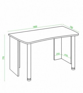 Стол офисный Домино Лайт СКЛ-Софт140 в Нижневартовске - nizhnevartovsk.mebel24.online | фото 3