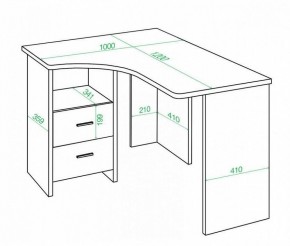 Стол письменный Домино Lite СКЛ-Угл 120 в Нижневартовске - nizhnevartovsk.mebel24.online | фото 2