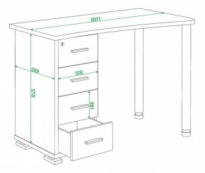 Стол письменный Домино СКМ-50 в Нижневартовске - nizhnevartovsk.mebel24.online | фото 6