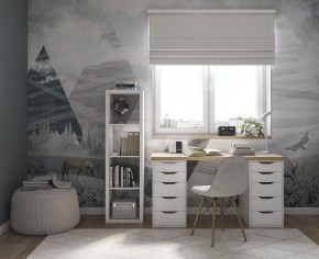 Стол письменный Ингар 2/55 140x75x55, дуб беленый/белый в Нижневартовске - nizhnevartovsk.mebel24.online | фото 4