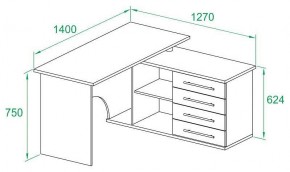 Стол письменный КСТ-109Л в Нижневартовске - nizhnevartovsk.mebel24.online | фото 3