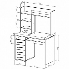 Стол письменный Остин в Нижневартовске - nizhnevartovsk.mebel24.online | фото 3