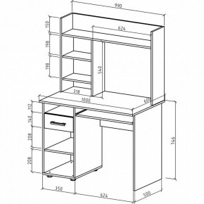 Стол письменный Остин в Нижневартовске - nizhnevartovsk.mebel24.online | фото 3