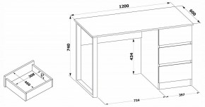 Стол письменный СПм-205 в Нижневартовске - nizhnevartovsk.mebel24.online | фото 4