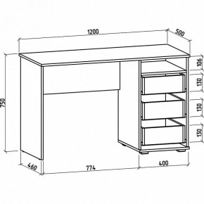 Стол письменный Тунис-3 в Нижневартовске - nizhnevartovsk.mebel24.online | фото 2