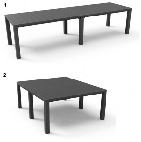 Стол раскладной Джули (Julie Double table 2 configurations) Графит в Нижневартовске - nizhnevartovsk.mebel24.online | фото